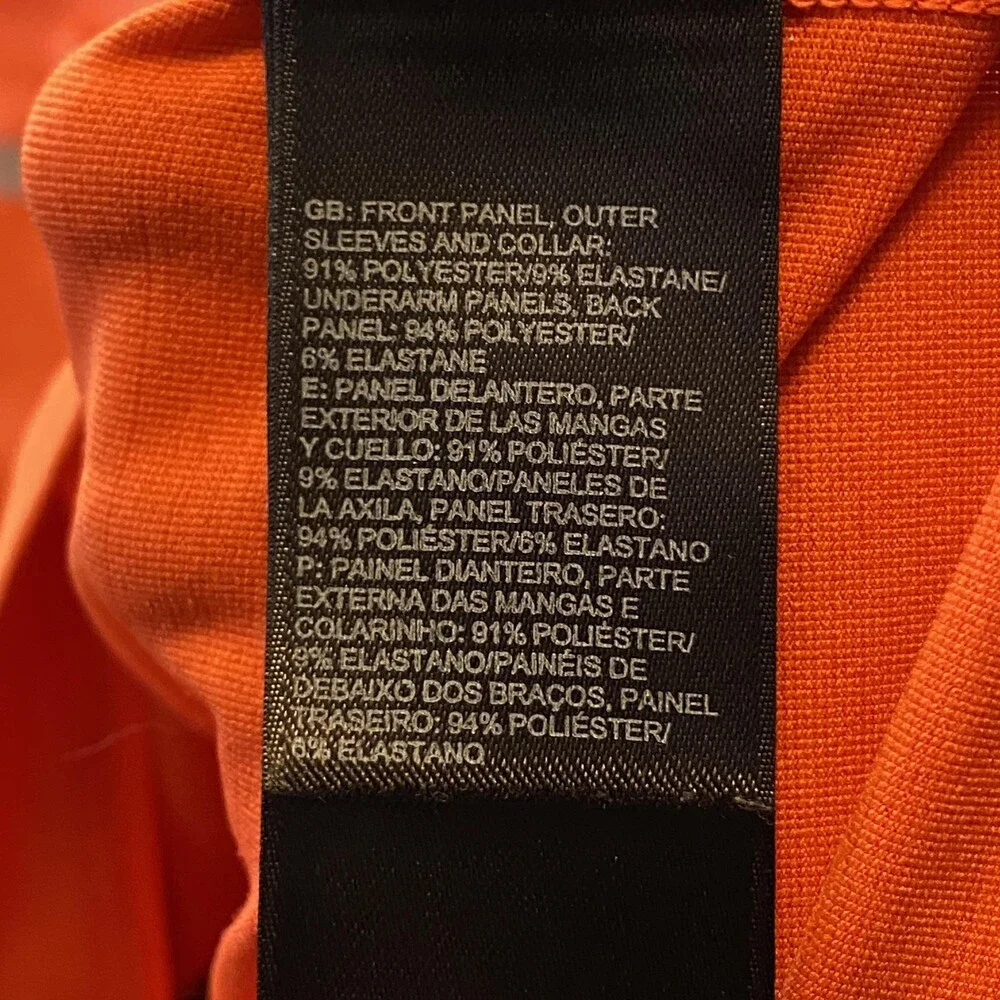 The North Face Shirt Mens 2XL Orange Gray Quarter Zip Long Sleeve Top NF00CP4U